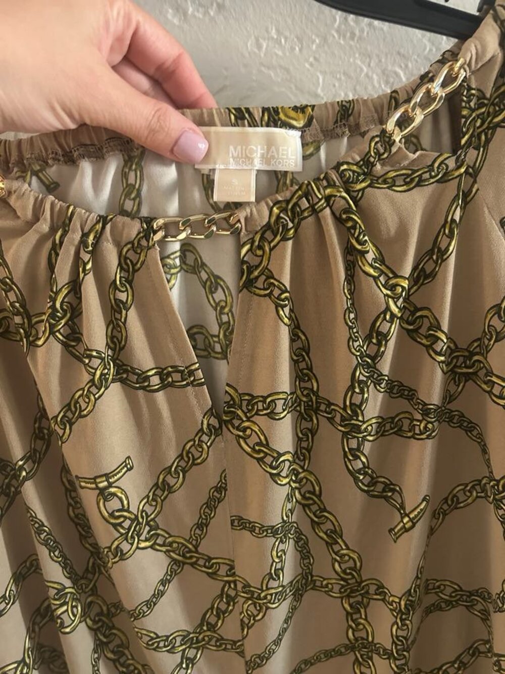 Michael Kors Logo Blouse Small